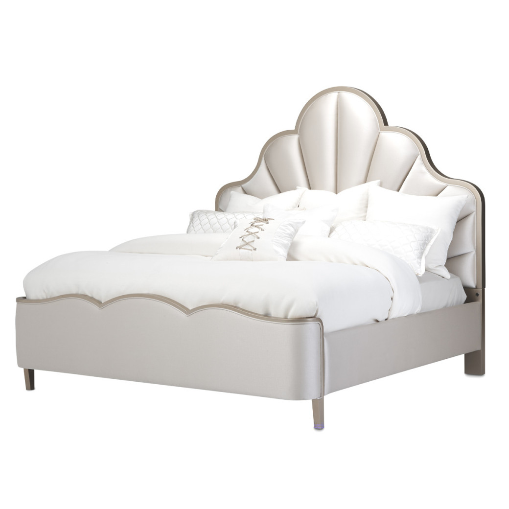 Queen Panel Bed Chardonnay Finish malibu crest Collection by Michael Amini N9007000QN3-822