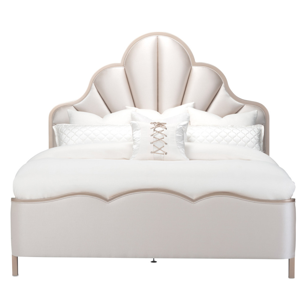 Queen Panel Bed Chardonnay Finish malibu crest Collection by Michael Amini N9007000QN3-822