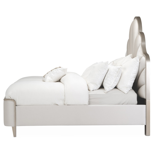 Queen Panel Bed Chardonnay Finish malibu crest Collection by Michael Amini N9007000QN3-822