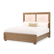 Queen Panel Bed with LED Lights Sienna Brown Finish Portrait Collection By Michael Amini 9031000QN3-225