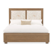 Queen Panel Bed with LED Lights Sienna Brown Finish Portrait Collection By Michael Amini 9031000QN3-225
