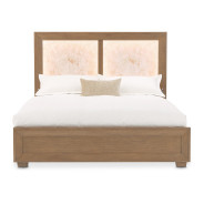 Queen Panel Bed with LED Lights Sienna Brown Finish Portrait Collection By Michael Amini 9031000QN3-225