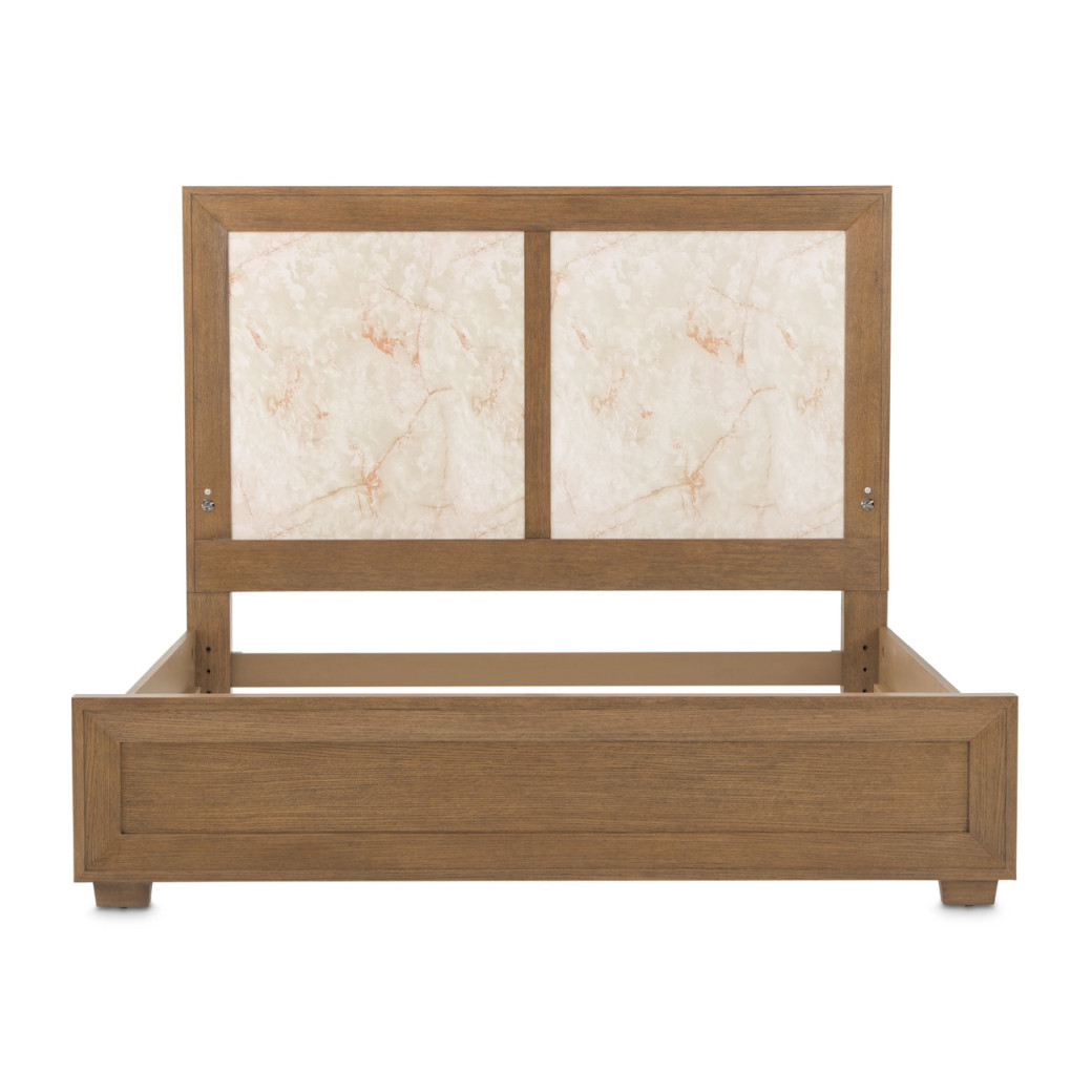 Queen Panel Bed with LED Lights Sienna Brown Finish Portrait Collection By Michael Amini 9031000QN3-225