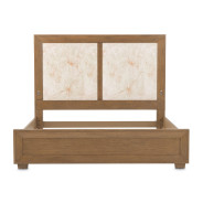 Queen Panel Bed with LED Lights Sienna Brown Finish Portrait Collection By Michael Amini 9031000QN3-225