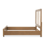 Queen Panel Bed with LED Lights Sienna Brown Finish Portrait Collection By Michael Amini 9031000QN3-225