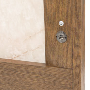 Queen Panel Bed with LED Lights Sienna Brown Finish Portrait Collection By Michael Amini 9031000QN3-225