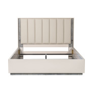 Queen Bed Stone Finish Pavira Stone Collection By Michael Amini 9023012QN03-837
