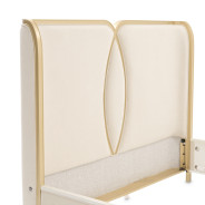 Queen Bed Light Champagne Finish Scotts square Collection by Michael Amini 9097000QN3-124