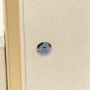 Queen Bed Light Champagne Finish Scotts square Collection by Michael Amini 9097000QN3-124