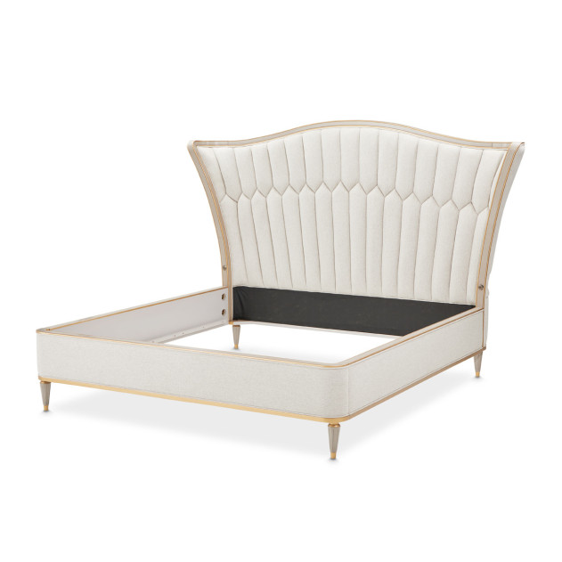 Queen Bed Dove Gray Finish St.Charles Collection by MIchael Amini 9088000QN-803