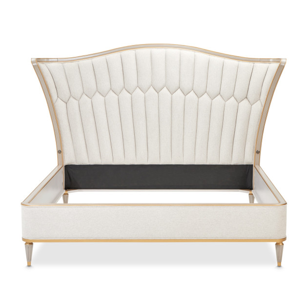 Queen Bed Dove Gray Finish St.Charles Collection by MIchael Amini 9088000QN-803