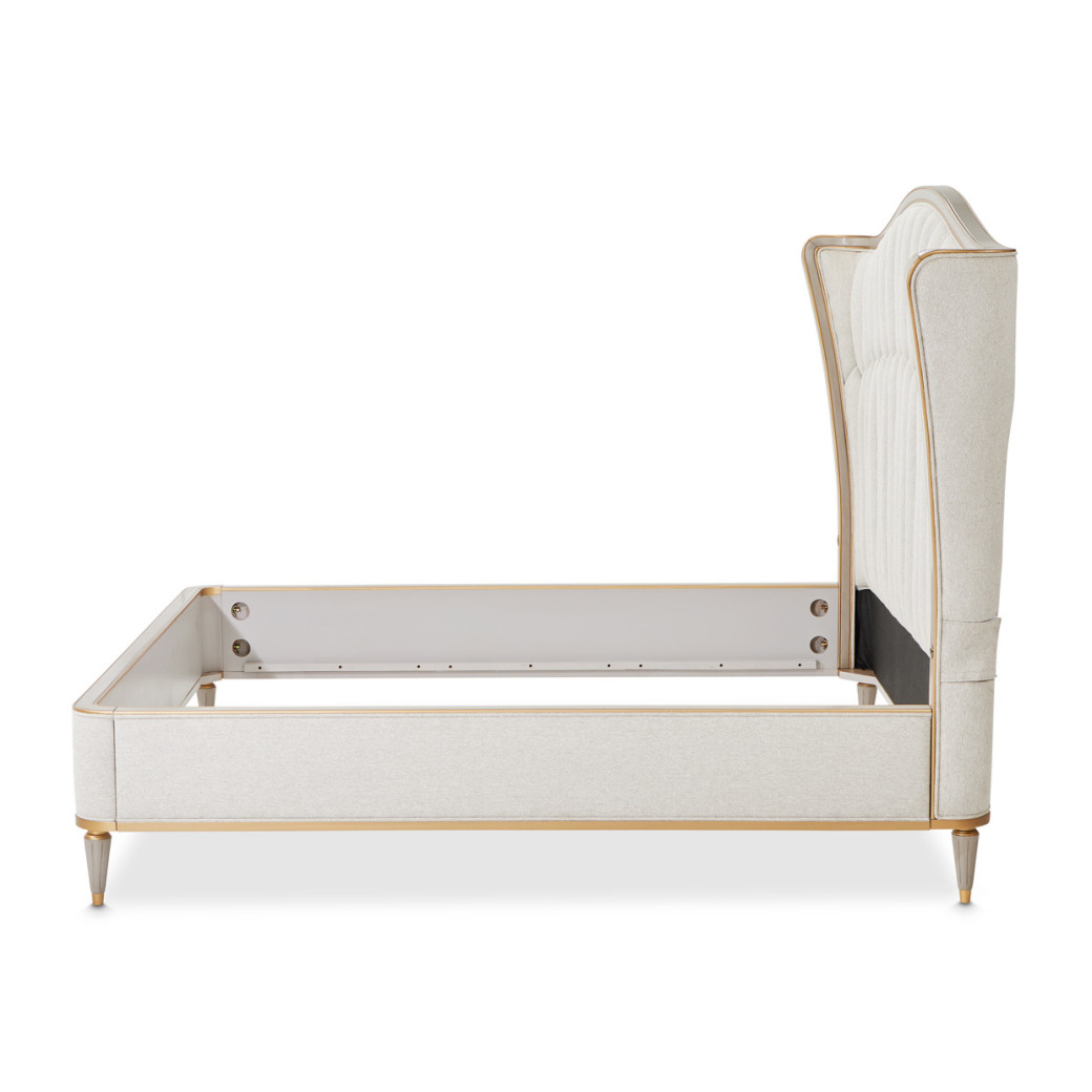 Queen Bed Dove Gray Finish St.Charles Collection by MIchael Amini 9088000QN-803