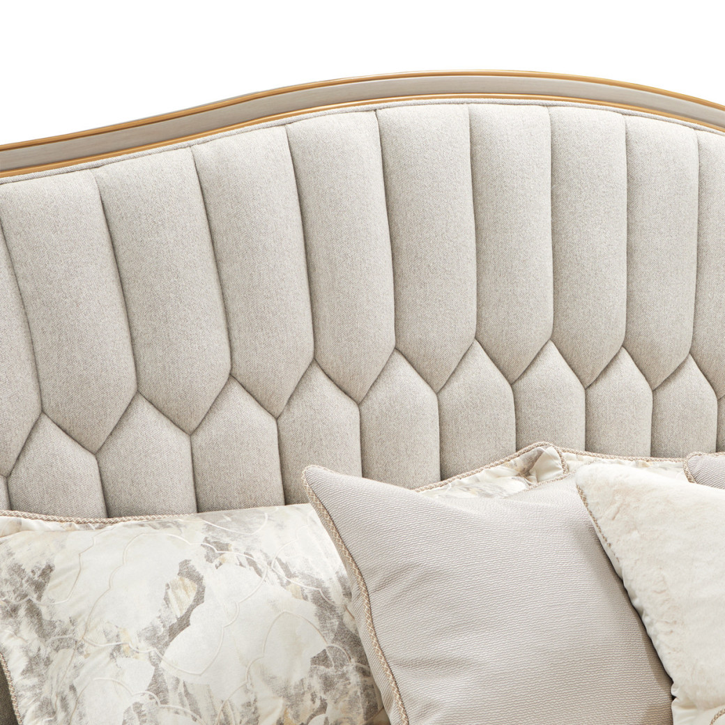 Queen Bed Dove Gray Finish St.Charles Collection by MIchael Amini 9088000QN-803