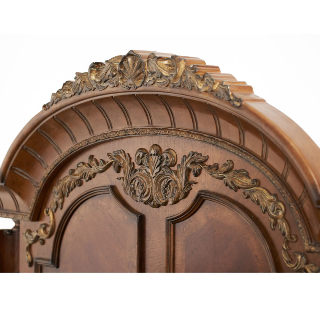 Eastern King Canopy Bed Classic Chestnut Finish Villa Valencia Collection by Michael Amini 72000EKCAN-55