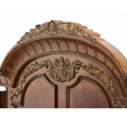 Eastern King Canopy Bed Classic Chestnut Finish Villa Valencia Collection by Michael Amini 72000EKCAN-55