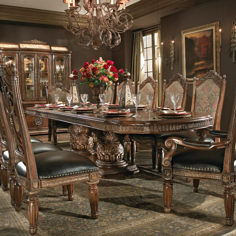 Rectangular Dining Table Set  Villa Valencia Collection By Michael Amini