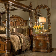 Bachelor Chest W/Decorative Mirror (2pc) Villa Valencia Collection By Michael Amini