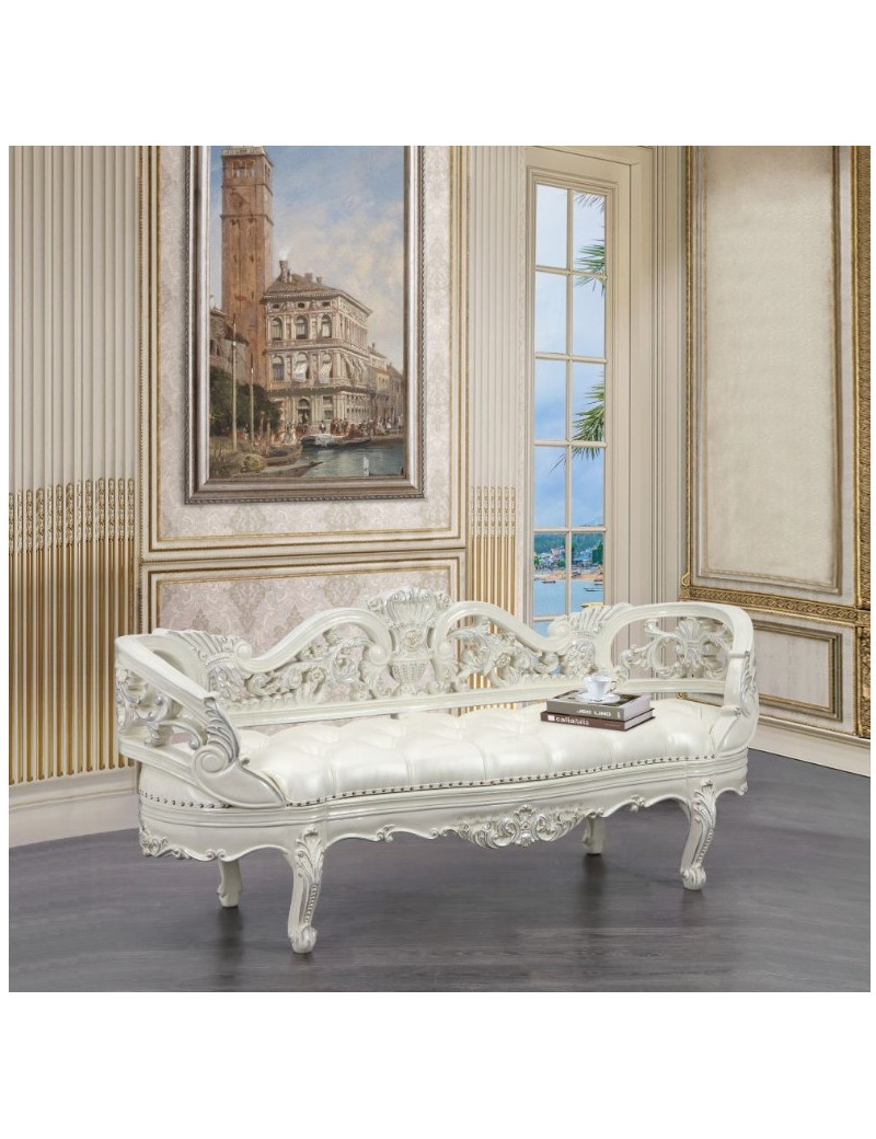 BD01253 Antique White Finish Bench Adara Collection By Acme Furniture