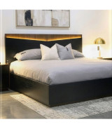 Queen Bed Charcoal Finish Kayner Collection by Michael Amini  9024012QN3-838