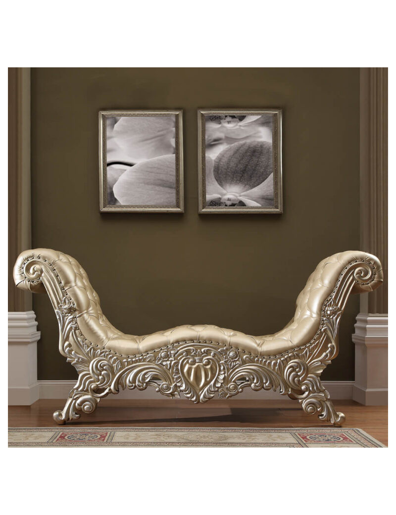 HD 8022 Bench Victorian Style Champagne Gold Finish By Homey Design