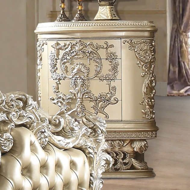 HD 8022 Chest Victorian Style  Belle Silver Finish By Homey Design