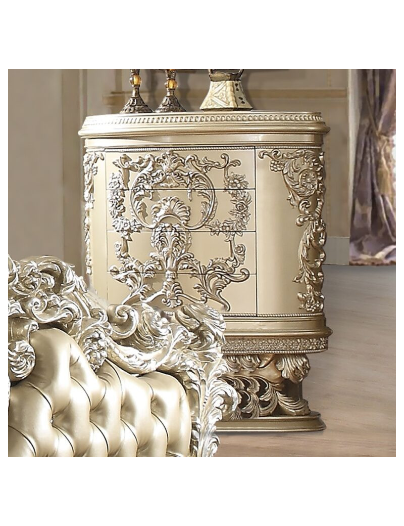 HD 8022 Chest Victorian Style  Belle Silver Finish By Homey Design