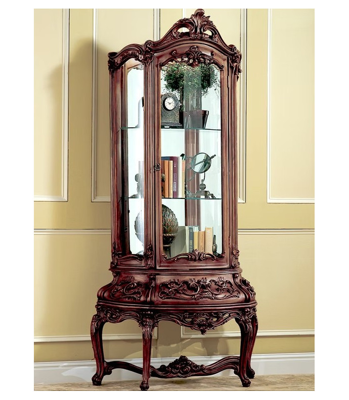 407AJ Luxury Curio Cabinet - French Provincial Design By Polrey International Furnishing