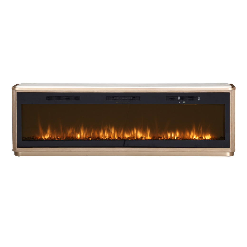 Fireplace & Electric Insert 2pc West Kensington - caramel Collection by Michael Amini 9096220-AFB74-147