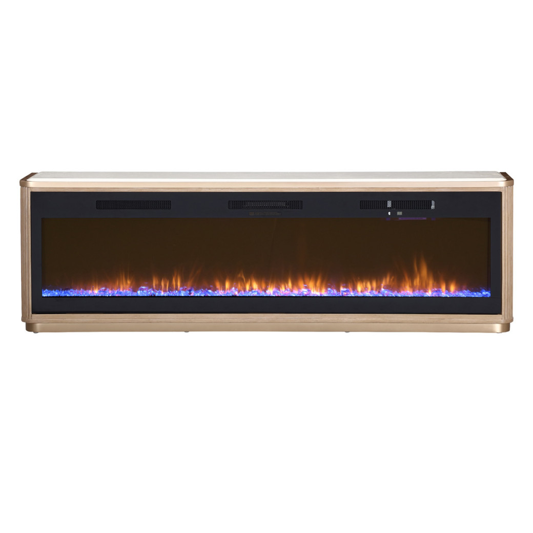 Fireplace & Electric Insert 2pc West Kensington - caramel Collection by Michael Amini 9096220-AFB74-147