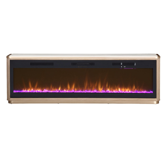 Fireplace & Electric Insert 2pc West Kensington - caramel Collection by Michael Amini 9096220-AFB74-147