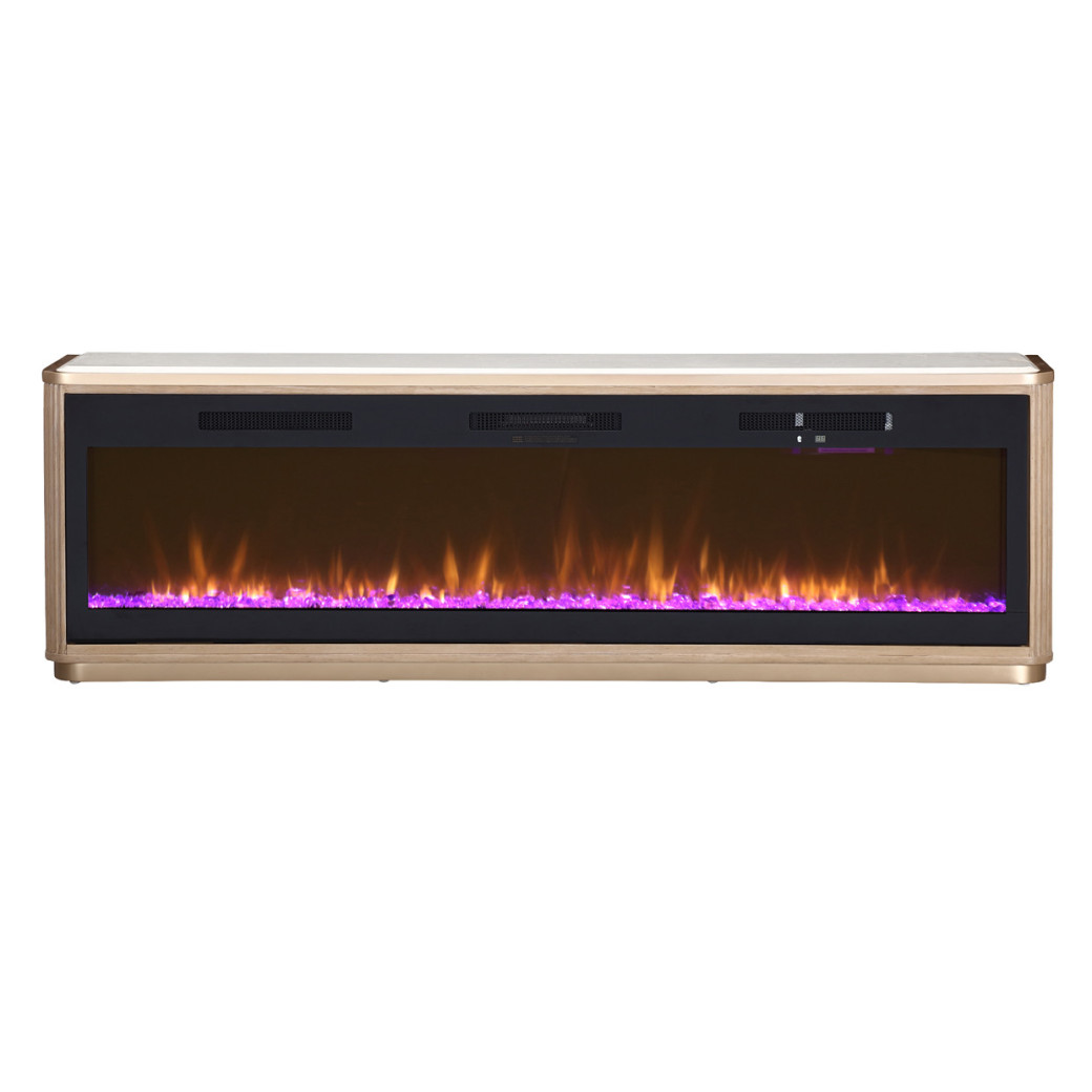 Fireplace & Electric Insert 2pc West Kensington - caramel Collection by Michael Amini 9096220-AFB74-147