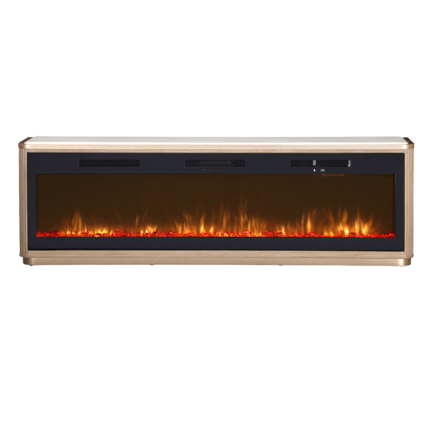 Fireplace & Electric Insert 2pc West Kensington - caramel Collection by Michael Amini 9096220-AFB74-147