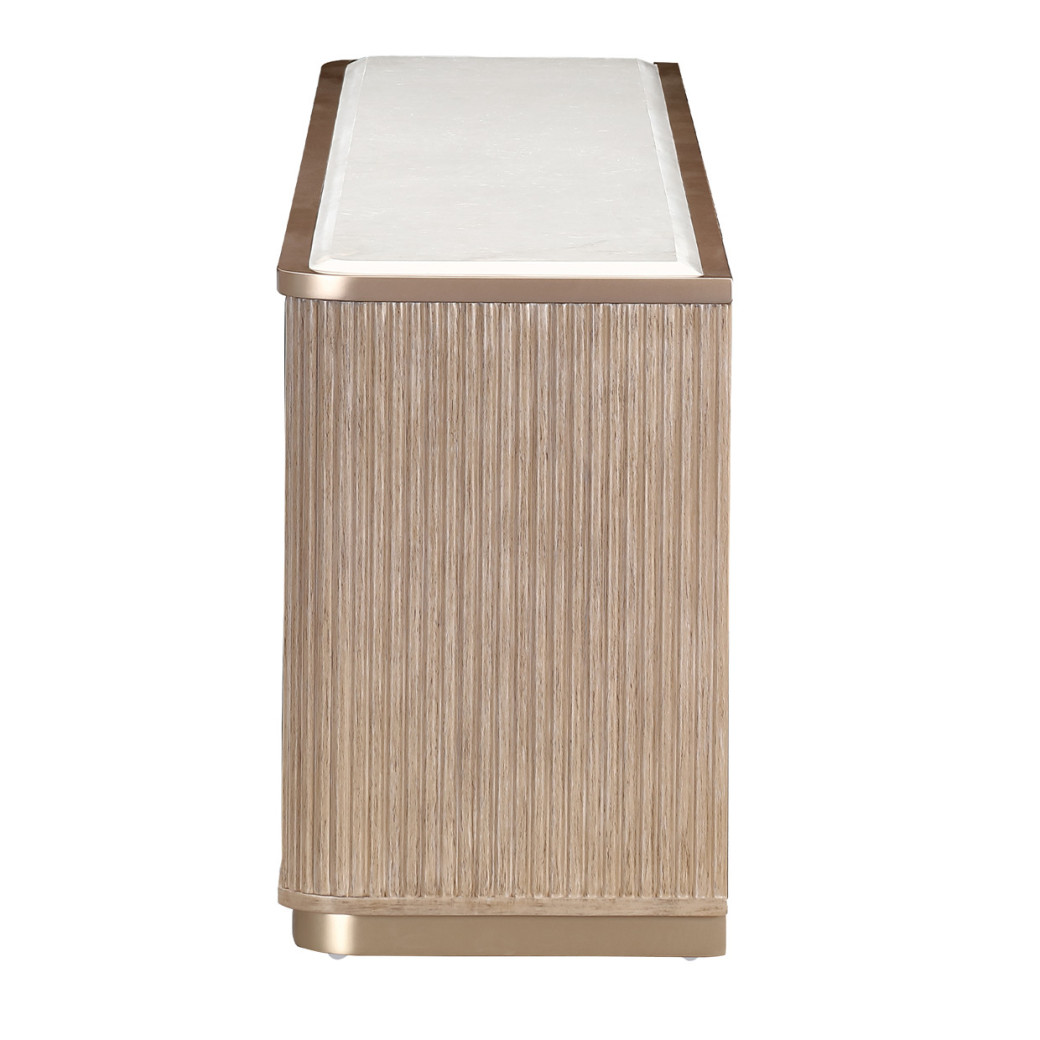 Fireplace & Electric Insert 2pc West Kensington - caramel Collection by Michael Amini 9096220-AFB74-147