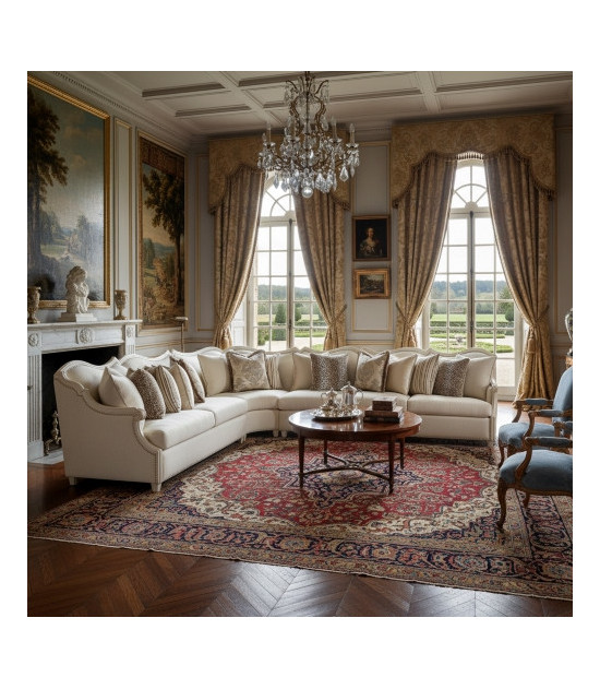 4Pc Sectional Chamberi Classic Pearl Collection by Michael Amini