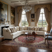 4Pc Sectional Chamberi Classic Pearl Collection by Michael Amini