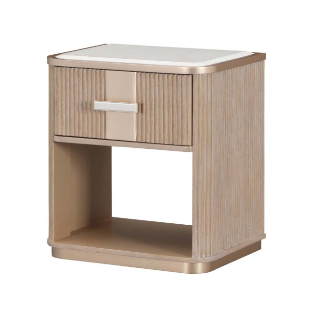 1-Drawer Nightstand West Kensington - caramel Collection by Michael Amini 9096040-147