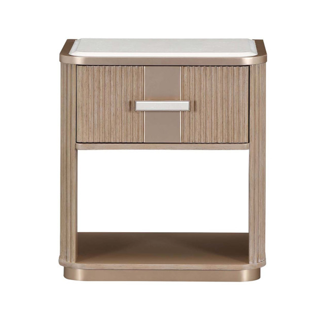 1-Drawer Nightstand West Kensington - caramel Collection by Michael Amini 9096040-147
