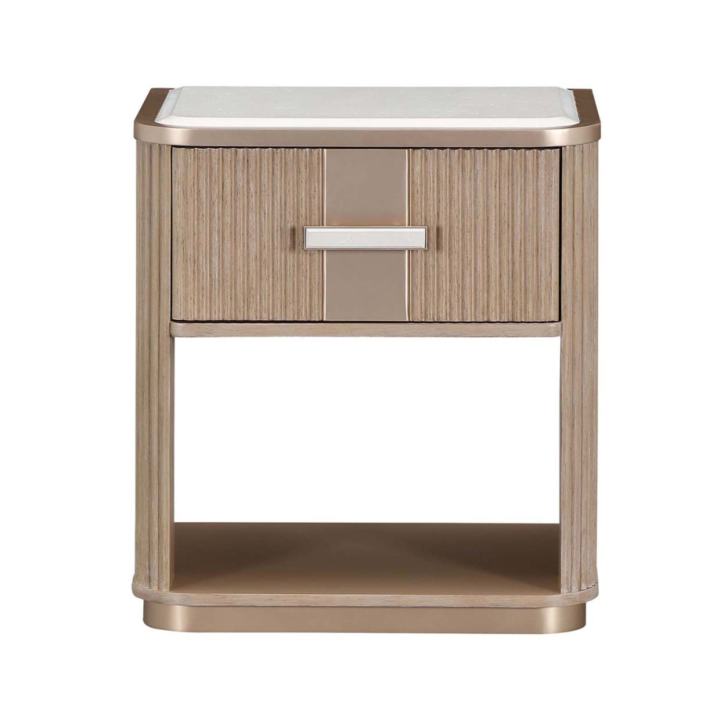 1-Drawer Nightstand West Kensington - caramel Collection by Michael Amini 9096040-147