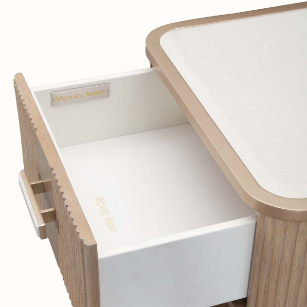 1-Drawer Nightstand West Kensington - caramel Collection by Michael Amini 9096040-147