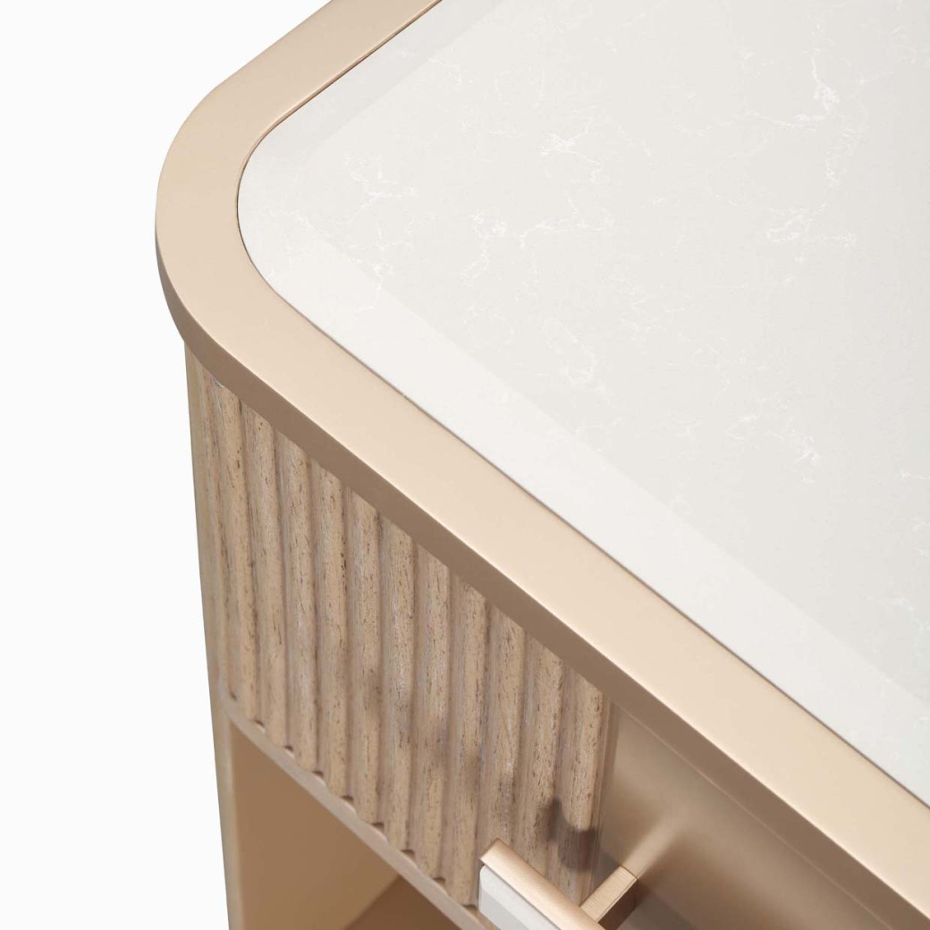 1-Drawer Nightstand West Kensington - caramel Collection by Michael Amini 9096040-147