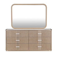 Dresser with Mirror West Kensington - caramel Collection by Michael Amini 9096050SA-260-147