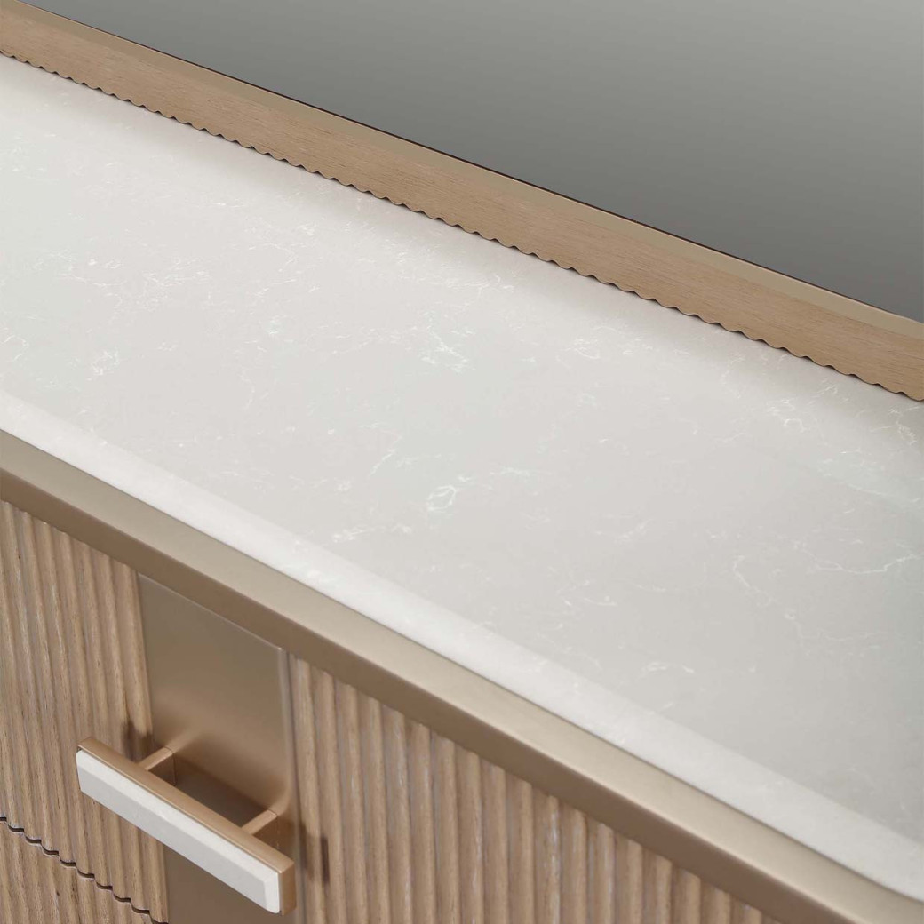Dresser with Mirror West Kensington - caramel Collection by Michael Amini 9096050SA-260-147