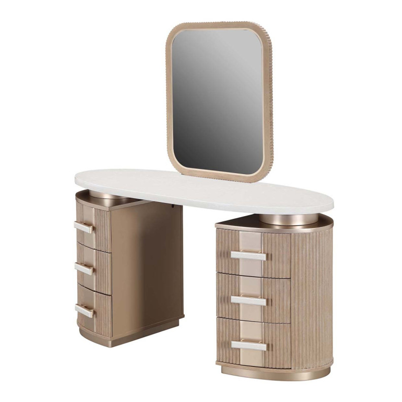 Vanity with Mirror West Kensington - caramel Collection by Michael Amini 9096058VAN2-147