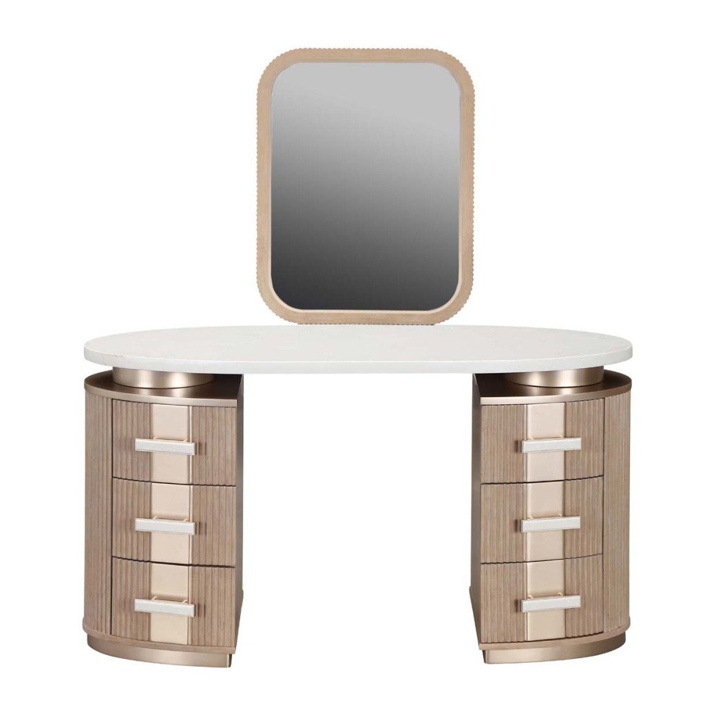 Vanity with Mirror West Kensington - caramel Collection by Michael Amini 9096058VAN2-147