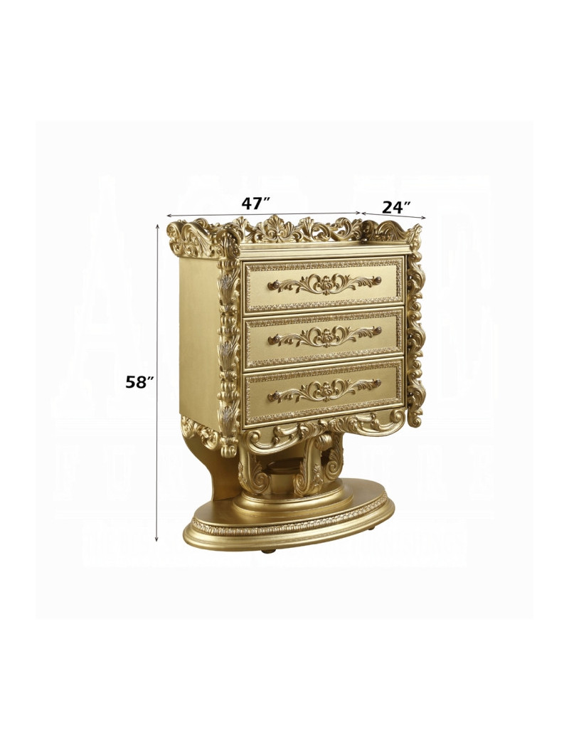 BD01479 Chest Gold Finish  Bernadette Collection By Acme Furniture