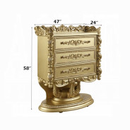 BD01479 Chest Gold Finish  Bernadette Collection By Acme Furniture