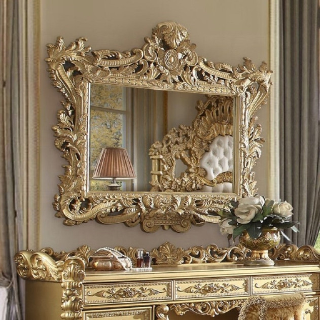 BD01476 Mirror Gold Finish Bernadette Collection By Acme Furniture