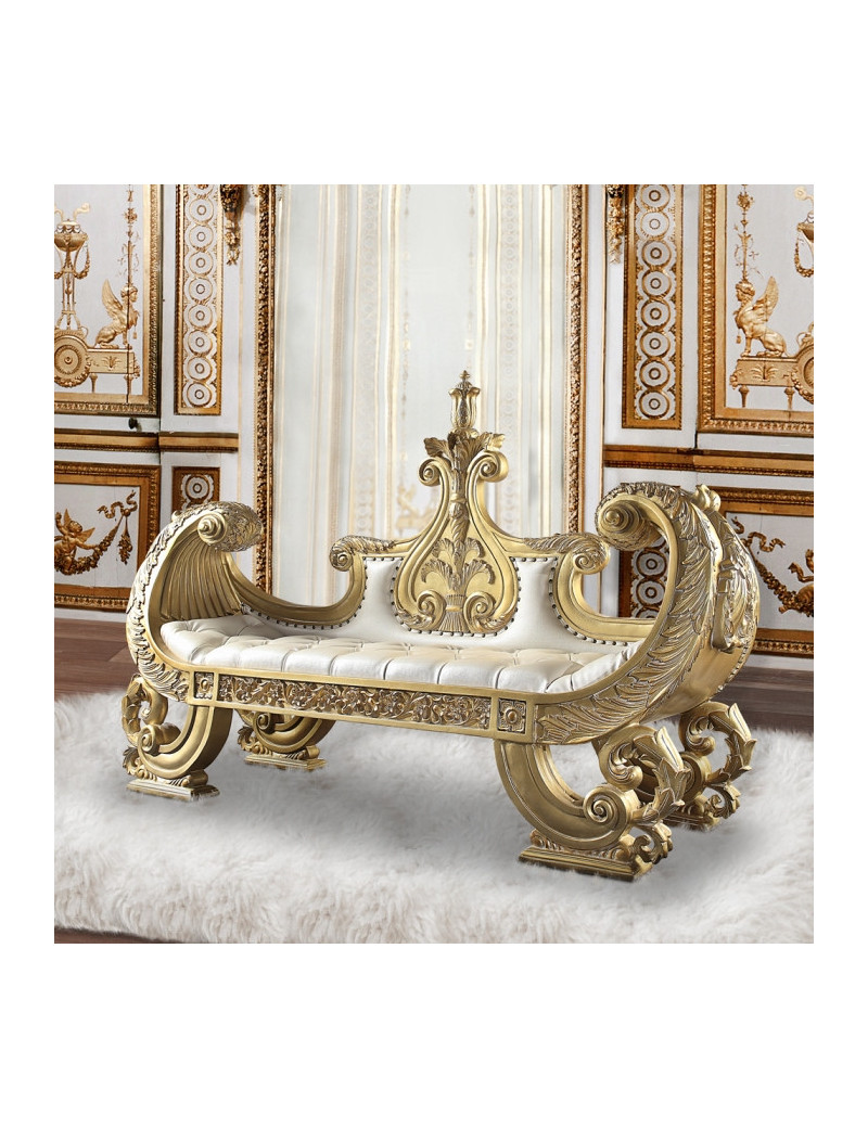 BD01480 Bench Gold Finish Victorian Style Bernadette Collection by Acme Furniture