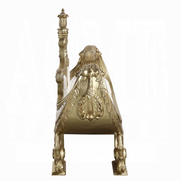 BD01480 Bench Gold Finish Victorian Style Bernadette Collection by Acme Furniture