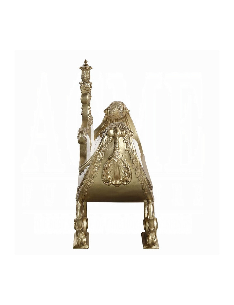 BD01480 Bench Gold Finish Victorian Style Bernadette Collection by Acme Furniture